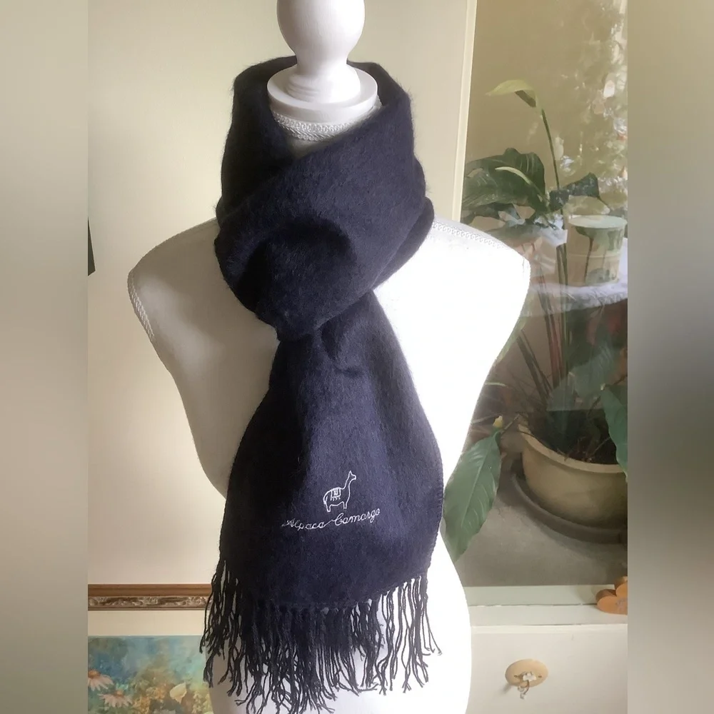 Alpaca Camargo Peru Rectangular Fringed Scarf